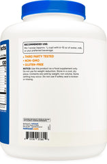 Nutricost Whey Isolate Unflavored 5lb dissolving in milk demonstrates fast mixability