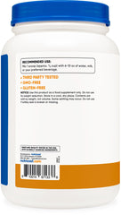 Nutricost bottle label highlights gluten-free and Non-GMO benefits.
