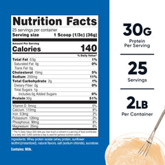 Nutricost cake batter whey protein isolate scoop included for easy portion control