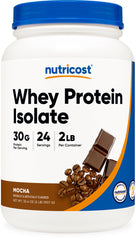 Nutricost Whey Protein Isolate Mocha front view for daily protein support