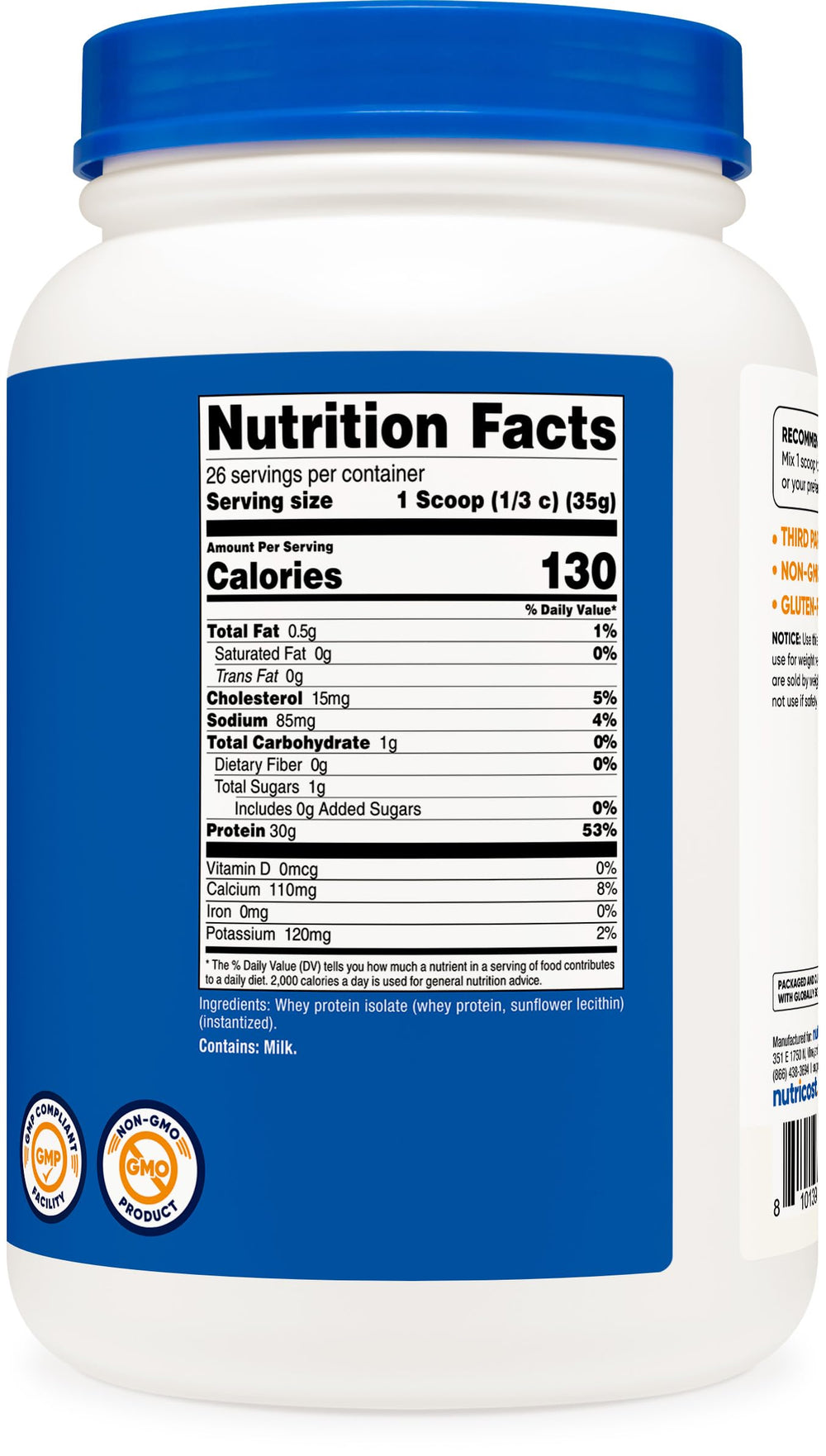 Nutricost Whey Protein Isolate shaker mix demonstrates easy blending into beverages