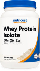 Nutricost Whey Protein Isolate unflavored bottle ideal for versatile shakes