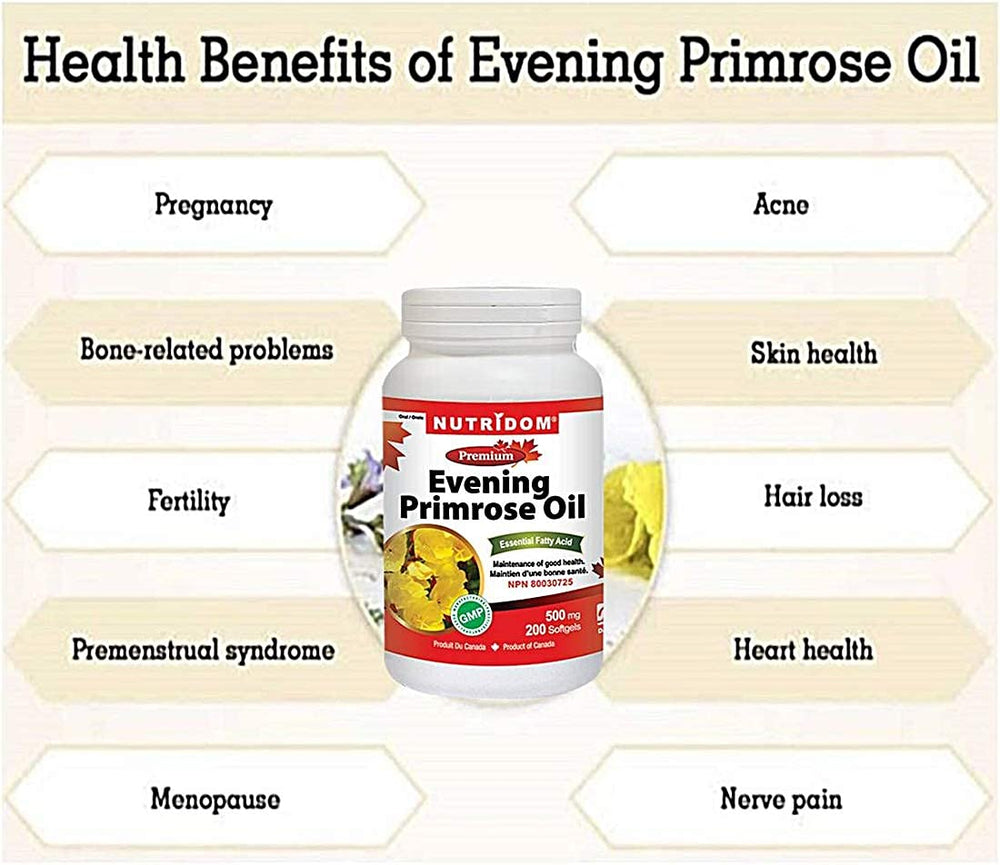 Nutridom Evening Primrose Oil Canadian sourcing emphasizes quality and safety.
