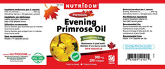 Nutridom Evening Primrose Oil softgels pack ready for everyday supplementation.