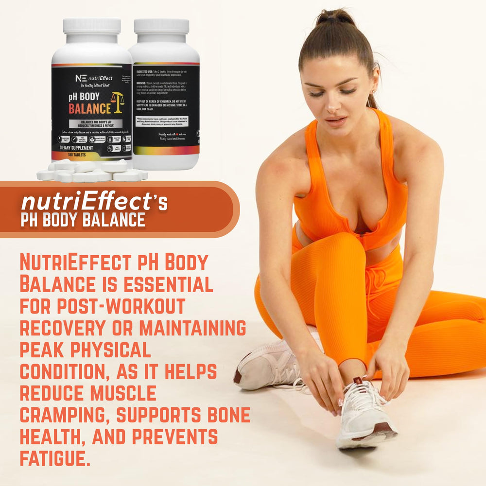nutriEffect pH Balance bottle label closeup highlights the mineral balance focus.