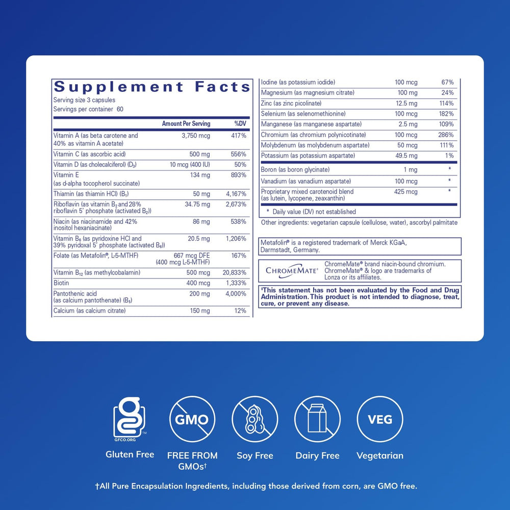 Nutrient 950-A capsules closeup showing hypoallergenic formulation