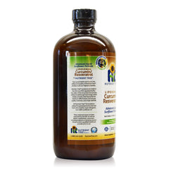 Nutrient Tree liposomal curcumin-resveratrol label highlights premium formula