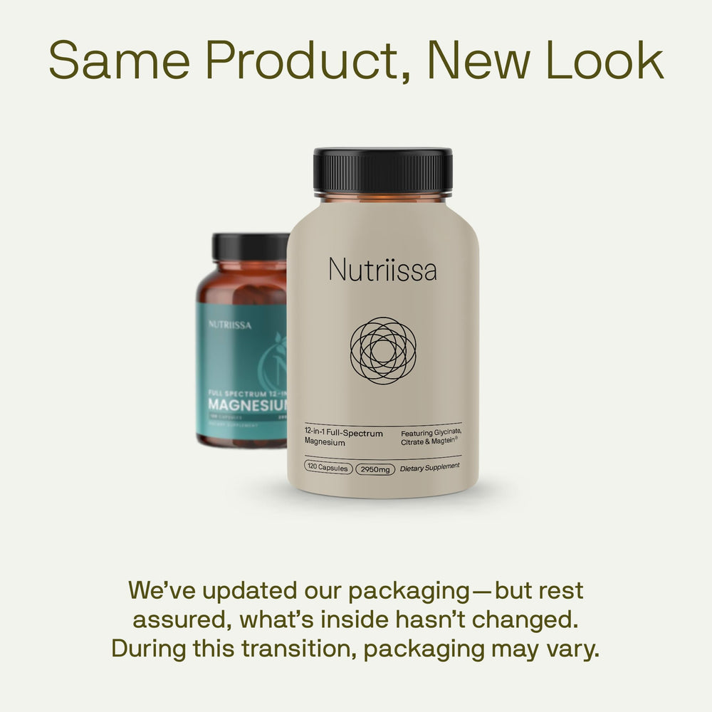 Nutriissa Magnesium Complex capsules close-up highlighting diverse magnesium forms
