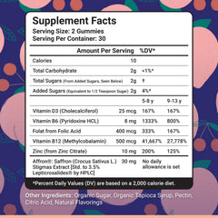 NutriMagic peach-flavored gummies close-up for tasty daily brain support