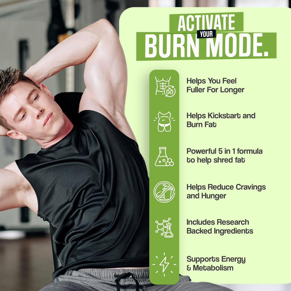 Nutrimend IQ Male Burn Max hunger-control display demonstrates longer fullness and fewer mid-day temptations