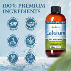 NutriNoche Liquid Calcium bioavailability molecules emphasizing nano-scale delivery.