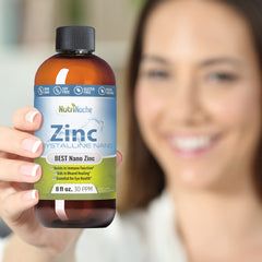 Nutrinoche nano zinc particles graphic highlighting high purity
