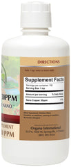 NutriNoche Organa Pure nano-particles in solution showcase ultra-small copper particles.