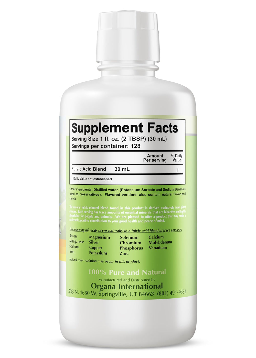 NutriNoche Organa trace minerals fulvic-acid minerals profile highlights diversity