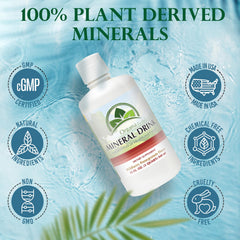 NutriNoche Organa trace minerals glass with liquid demonstrates clear, bioavailable minerals