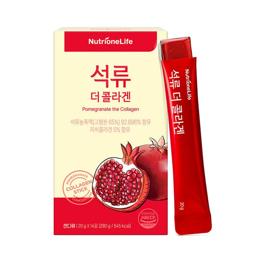 NUTRIONELIFE Pomegranate Collagen Stick Bottle: convenient daily jelly format for on-the-go use.