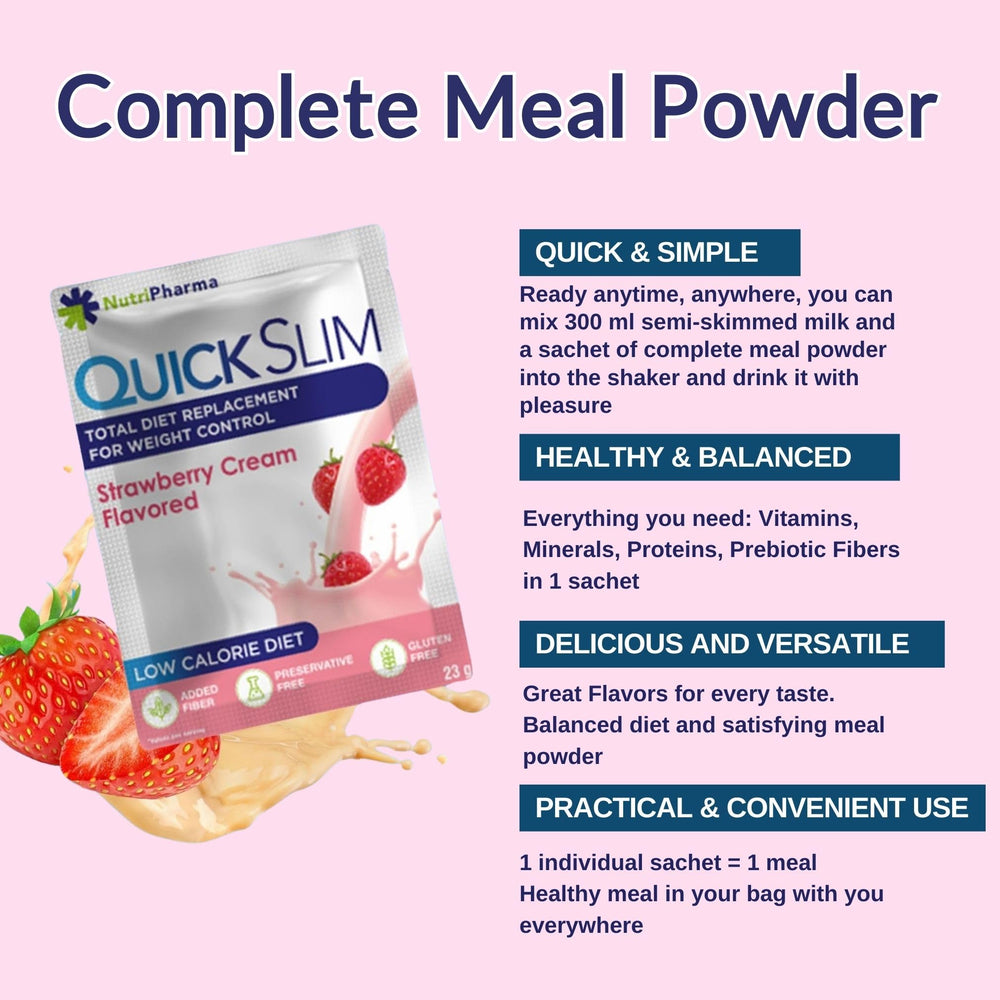 NUTRIPHARMA Quick Slim provides 20g protein for active lifestyles