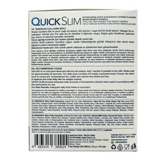 NUTRIPHARMA Quick Slim banana cookies shake in glass shows creamy protein.