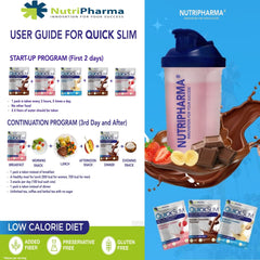NUTRIPHARMA Quick Slim gluten-free badge displayed on packaging