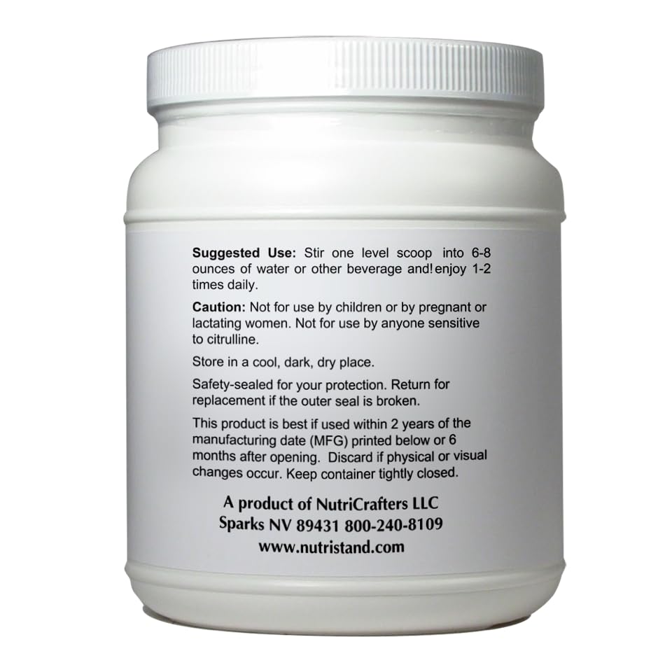 NutriStand Citrulline Malate 135 servings label highlighting value
