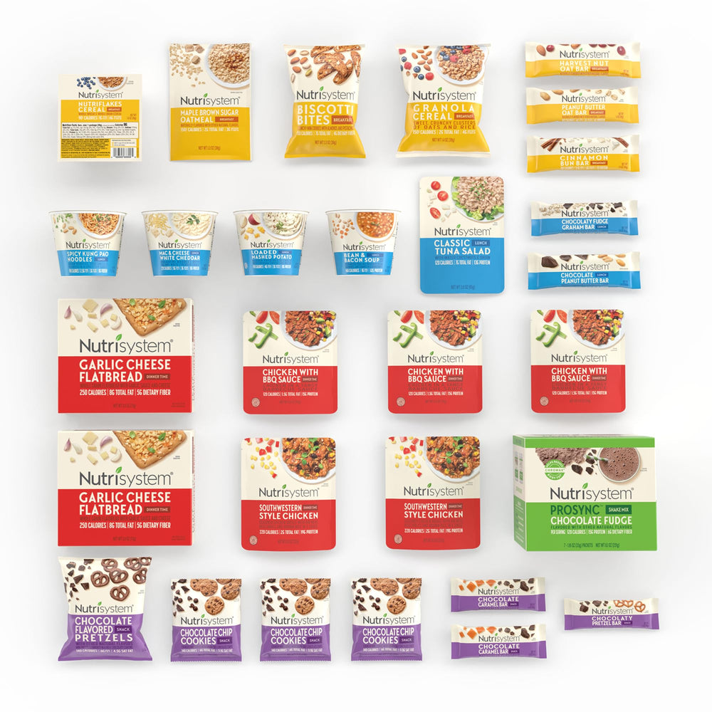 Nutrisystem Fast Five snacks visuals showing crave-crushing, portion-controlled bites.