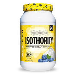 Nutrithority Isothority whey protein scoop close-up for quick post-workout nutrition