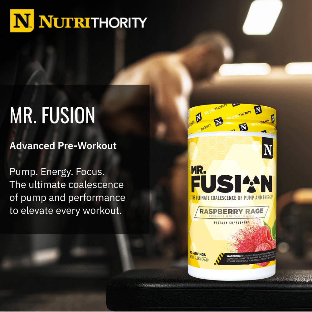 Nutrithority Mr Fusion powder in water demonstrates smooth mixing and clean energy during workouts