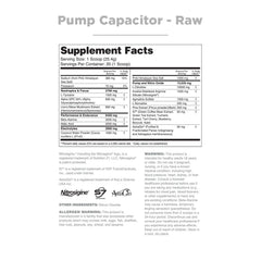 Nutrithority Pump Capacitor scoop ready to mix for stimulant-free training.