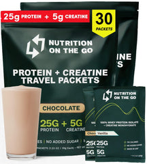 Nutrition On The Go vanilla whey isolate packets for travel-friendly protein on the move.
