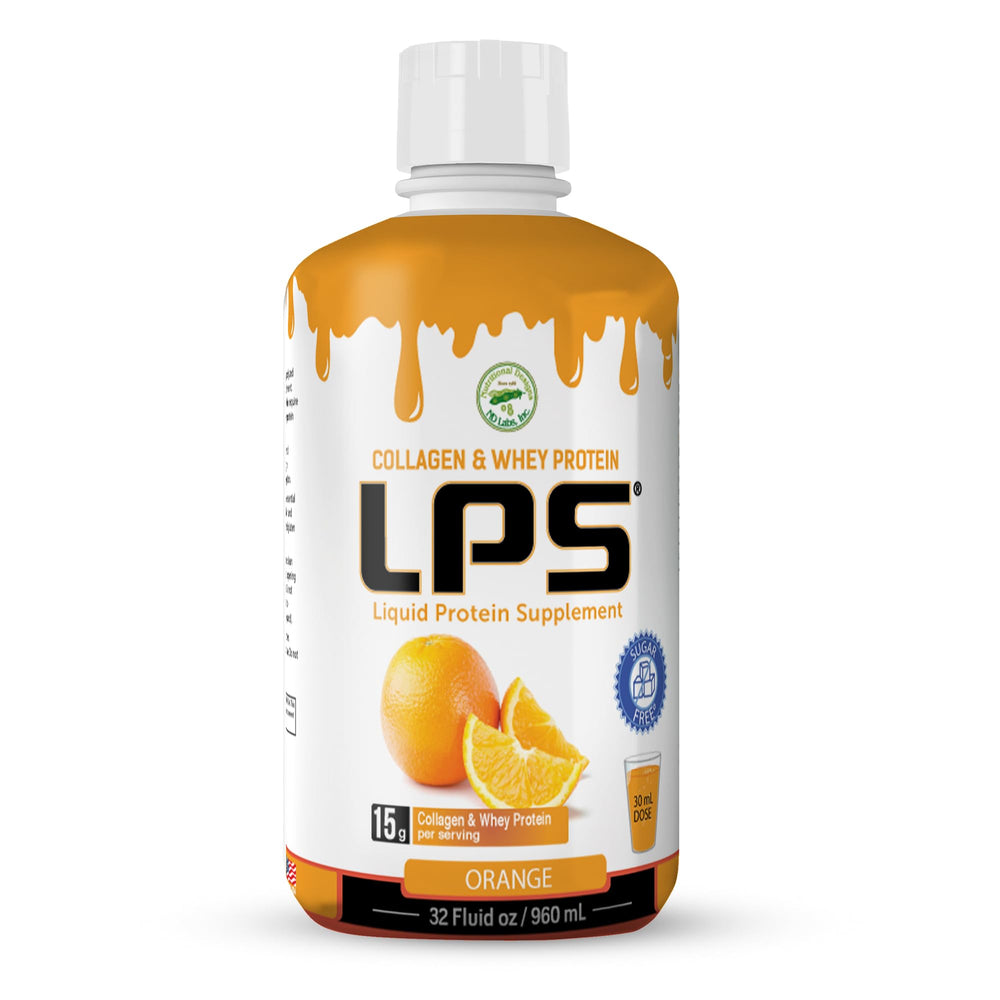 Nutritional Designs LPS orange bottle for on the go protein fueling