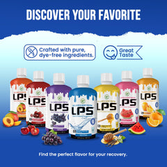 Nutritional Designs LPS packaging emphasizes sugar-free, dye-free formula