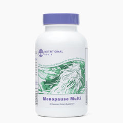 Nutritional Roots 5-in-1 menopause bottle for daily resilience and balance.