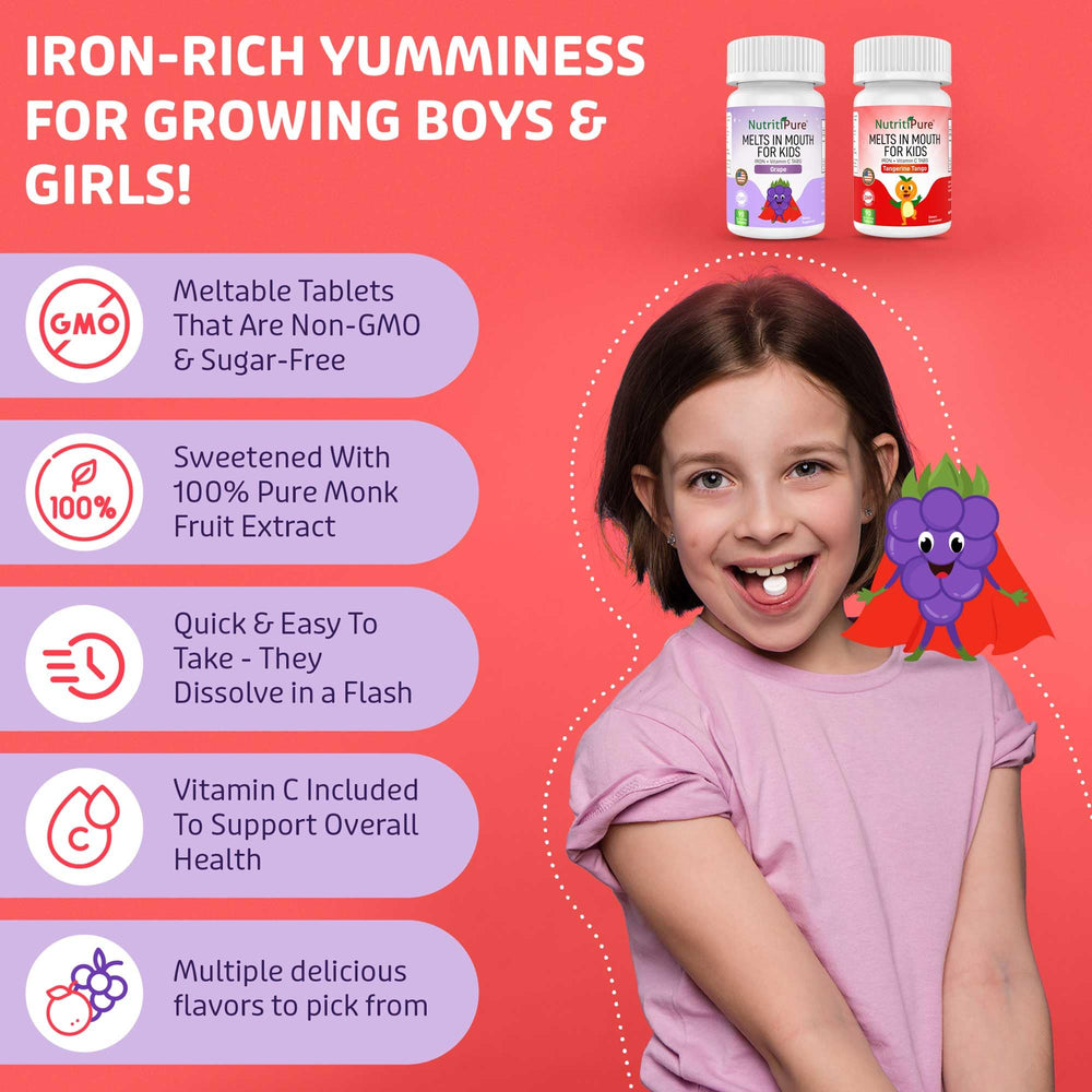 NutritiPure carbonyl iron tablet dissolving quickly for simple dosing