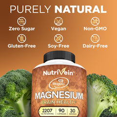 Nutrivein Magtein cap and seal communicate product integrity and freshness.