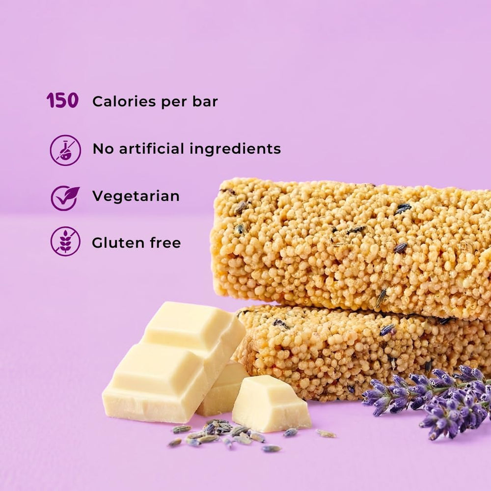 Nutriwell lavender accents on bar suggest aromatic note and premium gifting option.