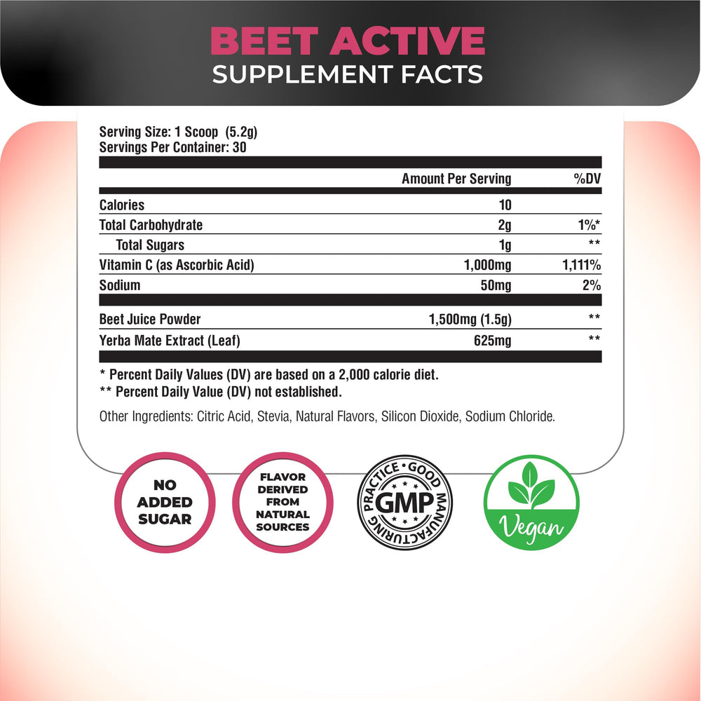 Nutrology Beet Active mixed drink in a shaker for a clean energy lift before training.