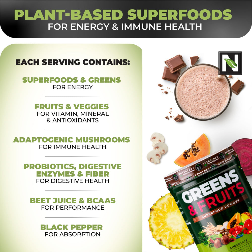 Nutrology powder sprinkled into oatmeal for a fiber and antioxidant boost.
