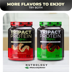 Nutrology TripAct flavor peanut butter in a glass