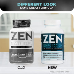 L-Theanine capsules from Zen Restore promoting calm focus before bed