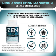 Bottle being poured to suggest a simple daily evening routine with Zen Restore