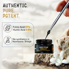 NutroTonic sourced from 17,000-foot Himalayan origins for authentic resin.