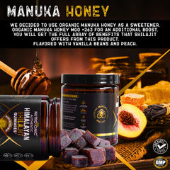 NutroTonic Shilajit Gummies peach-vanilla flavor offers a tasty daily ritual