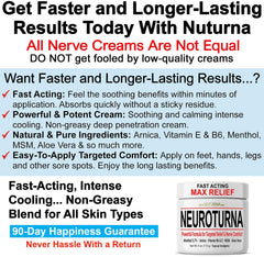 Nuturna Neuropathy Cream with aloe vera for hydration and freshness