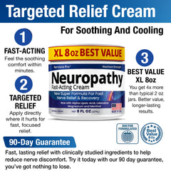 Nuturna Neuropathy Relief Cream being applied to hands for daily comfort.
