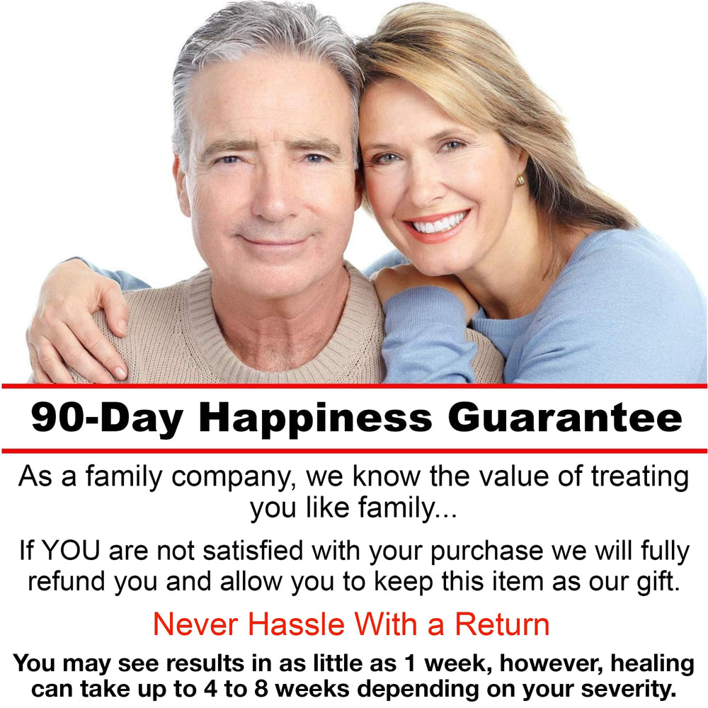 Nuturna Sciatica Nerve Relief guarantee stamp signals risk-free trial period.