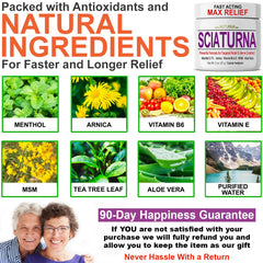 Nuturna Sciatica Nerve Cream for hands and feet offers refreshing comfort.