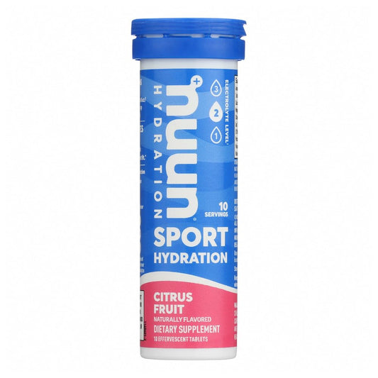 Nuun Active Citrus packaging front view for on-the-go hydration.