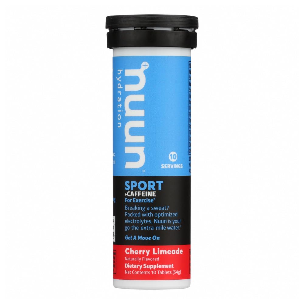Nuun Energy Cherry Limeade tube close-up for on-the-go hydration