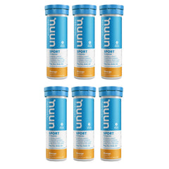 Nuun Sport Orange tablets in a pack for on-the-go hydration.