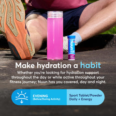 Nuun Tri Berry in a gym bag ready for workouts.